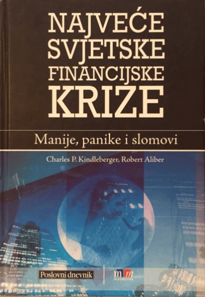 Najveće svjetske financijske krize_MEP Naslovnica knjige NAJVEĆE SVJETSKE FINANCIJSKE KRIZE: Manije, panike i slomovi
