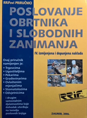 Naslovnica knjige POSLOVANJE OBRTNIKA I SLOBODNIH ZANIMANJA