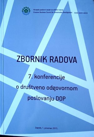 Naslovnica knjige ZBORNIK RADOVA, 7. konferencija o društveno odgovornom poslovanju - DOP