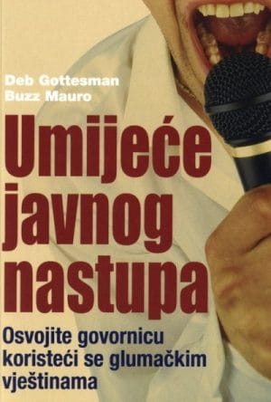 Naslovnica knjige UMIJEĆE JAVNOG NASTUPA: Osvojite govornicu koristeći se glumačkim vještinama