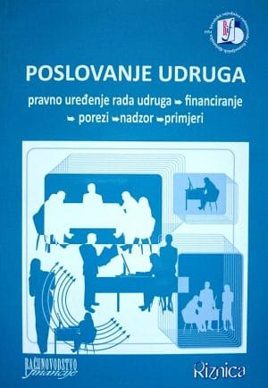 Naslovnica knjige POSLOVANJE UDRUGA: Pravno uređenje rada udruga, financiranje, porezi, nadzor, primjeri