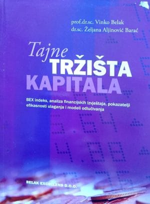 Naslovnica knjige TAJNE TRŽIŠTA KAPITALA: BEX indeks, analiza financijskih izvještaja, pokazatelji efikasnosti ulaganja i modeli odlučivanja - Željana