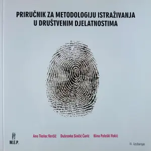 Naslovnica knjige PRIRUČNIK ZA METODOLOGIJU ISTRAŽIVANJA U DRUŠTVENIM DJELATNOSTIMA: Kako osmisliti, provesti i opisati znanstveno ili stručno istraživanje