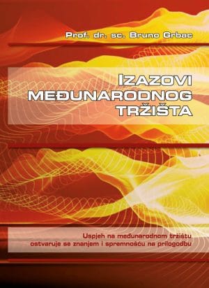 Naslovnica knjige IZAZOVI MEĐUNARODNOG TRŽIŠTA: Uspjeh na međunarodnom tržištu ostvaruje se znanjem i spremnošću na prilagodbu