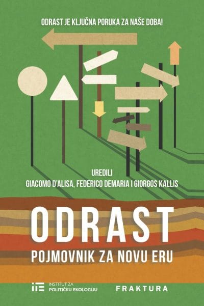 Odrast_MEP Naslovnica knjige ODRAST: Pojmovnik za novu eru - Federico Demaria, Giorgos Kallis