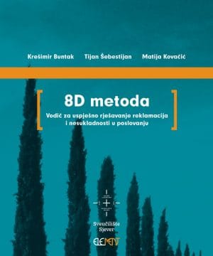 Naslovnica knjige 8D METODA: Vodič za uspješno rješavanje reklamacija i nesukladnosti u poslovanju - Krešimir Buntak, Matija Kovačić, Tijan Šebestijan