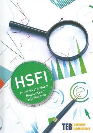 Naslovnica knjige HSFI – HRVATSKI STANDARDI FINANCIJSKOG IZVJEŠTAVANJA I RAČUNOVODSTVENI PROPISI - Jasminka Rakijašić
