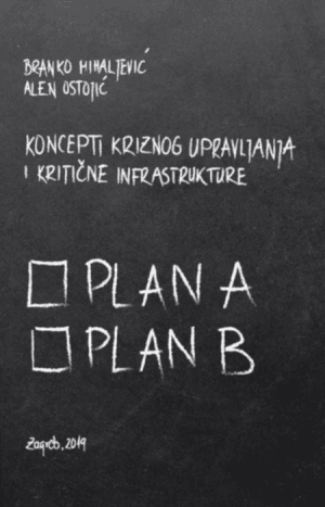 Naslovnica knjige KONCEPTI KRIZNOG UPRAVLJANJA I KRITIČNE INFRASTRUKTURE: Plan A Plan B - Branko Mihaljević, Alen Ostojić