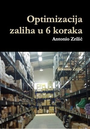 Naslovnica knjige OPTIMIZACIJA ZALIHA U 6 KORAKA: Vuk sit i ovce na broju! - Antonio Zrilić