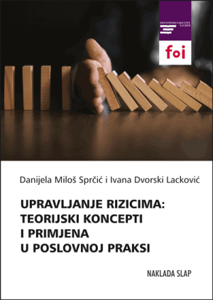 Naslovnica knjige UPRAVLJANJE RIZICIMA: Teorijski koncepti i primjena u poslovnoj praksi - Ivana Dvorski Lacković, Danijela Miloš Sprčić