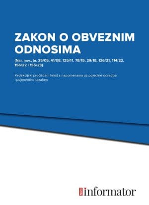 Naslovnica knjige ZAKON O OBVEZNIM ODNOSIMA: (Nar. nov., br. 35/05, 41/08, 125/11, 78/15, 29/18 , 126/21, 114/22, 156/22 i 155/23) - Marijana Petković