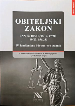 Naslovnica knjige OBITELJSKI ZAKON: IV. izmijenjeno i dopunjeno izdanje - Tamara Možanić