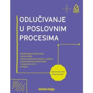 Naslovnica knjige ODLUČIVANJE U POSLOVNIM PROCESIMA: Modeliranje odlučivanja, norma DMN, odnos poslovnih procesa i odluka, automatizacija odlučivanja i